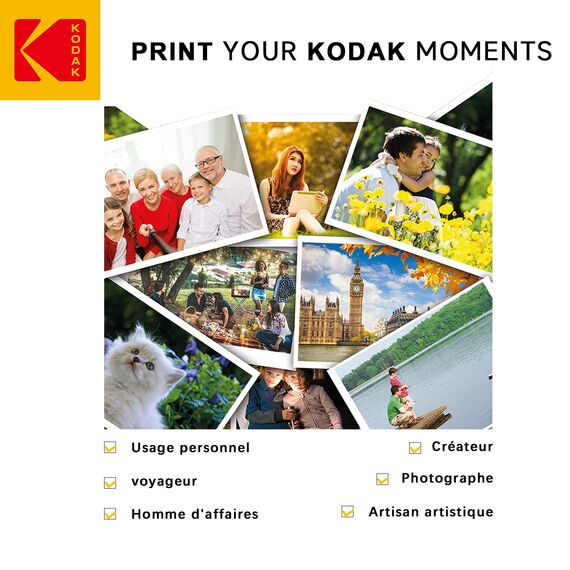 KODAK Fine Art Paper - Mattes Fotopapier, 50 Blatt, 180 g/m², Format A6 (10x15 cm), Tintenstrahldruck, Glatte Oberfläche, Premium-Qualität für Ihre Erinnerungen