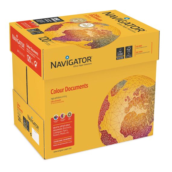 Kopierpapier Navigator A4 120G 8 x 250Bl Weiss Colou Kopierer/Laser/Inkjet