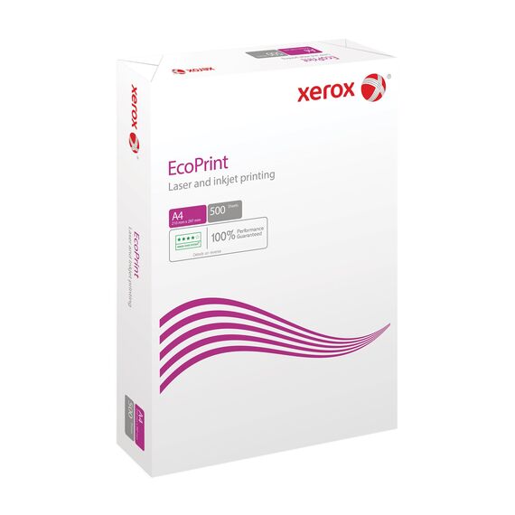 Xerox EcoPrint Kopierpapier, 75g/m², A4, weiß, holzfrei ECF - 1 Karton, 5 Packungen, 2.500 Blatt
