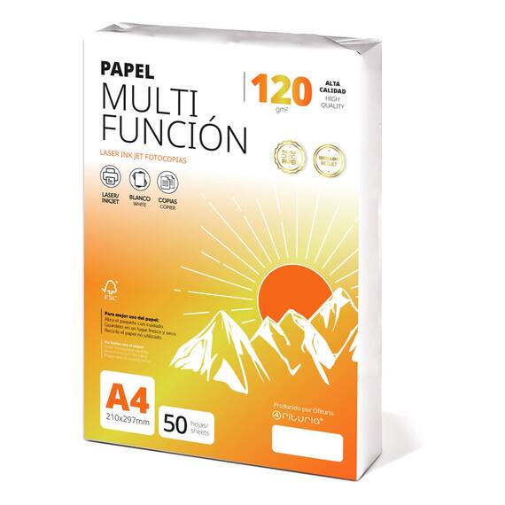 Ofituria Kopierpapier, DIN A4, 120 g/m2, 50 Blatt, Mehrzweckpapier für Laser- und Tintenstrahldrucker, Kopierer, Bürobedarf, Schulbedarf, Packung zu 50 Blatt, 120 g