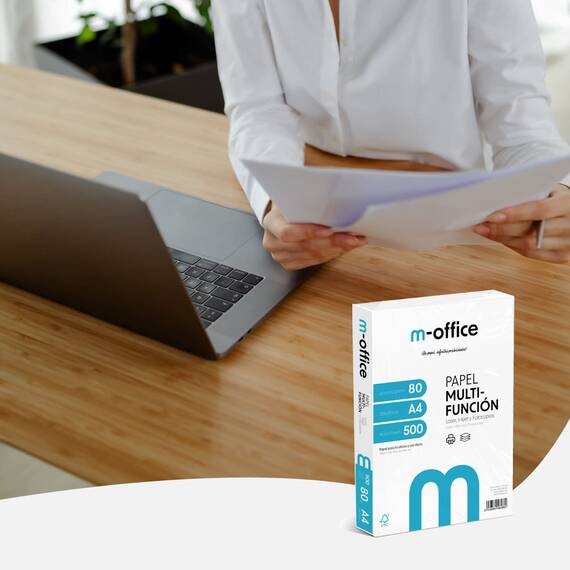 A4-Papier, 80 g, Packung mit 250 Blatt, Multifunktionspapier für Inkjet- und Laserdrucker, A4-Blätter, 210 x 297 mm, ideal für Büro und Zuhause · m-office (250 Blatt)