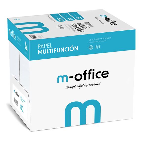 A4-Papier, 80 g, Packung mit 250 Blatt, Multifunktionspapier für Inkjet- und Laserdrucker, A4-Blätter, 210 x 297 mm, ideal für Büro und Zuhause · m-office (2.500 Blatt)