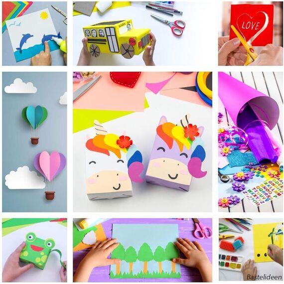 Buntes Papier A4 - MEGA Bastel-Set – 180 Blatt Buntpapier, 40 Farben & Premium Bastelpapier 80g/m² FARBENZAUBER - Origami Papier, Basteln, Farbiges DIY Zubehör & Bastelsets für Kinder, MADE IN GERMANY