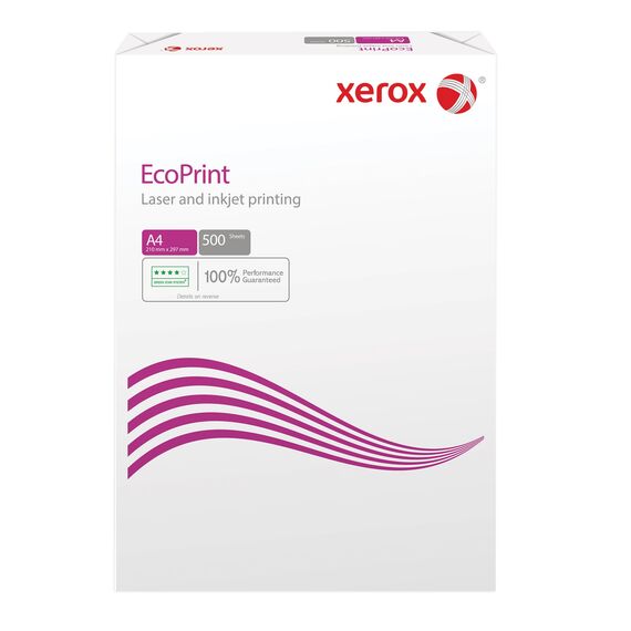 Xerox EcoPrint Kopierpapier, 75g/m², A4, weiß, holzfrei ECF - 1 Karton, 5 Packungen, 2.500 Blatt