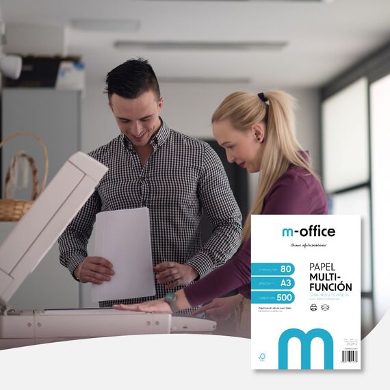 A3-Papier, 80 g, Packung mit 150 Blatt, Multifunktionspapier für Inkjet- und Laserdrucker, A3-Blätter, 297 x 420 mm, ideal für Büro und Zuhause · m-office (150 Blatt)