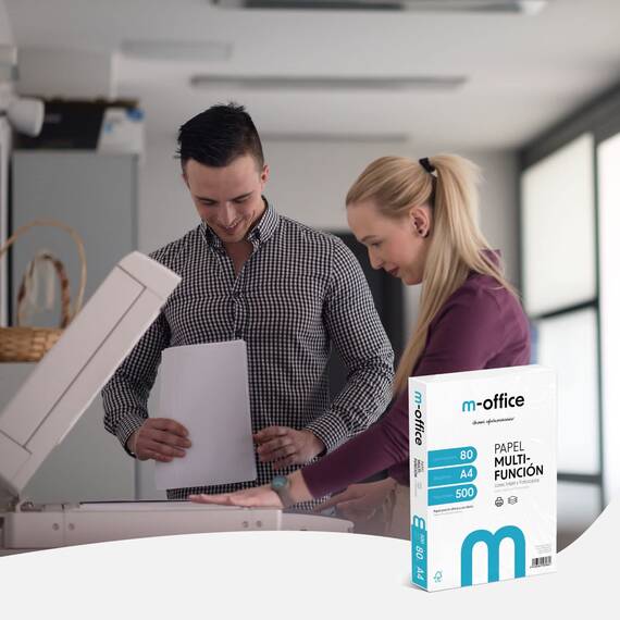 A4-Papier, 80 g, 2 Packung mit 500 Blatt, Multifunktionspapier für Inkjet- und Laserdrucker, A4-Blätter, 210 x 297 mm, ideal für Büro und Zuhause · m-office (1000 Blatt)