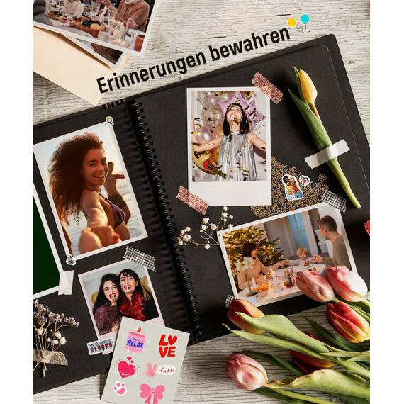 Liene Amber M100/M200/M110/M210 Original Nachfüllset: 40 Blatt 10x15 cm (4×6 Zoll) Fotopapier + 1 Farbband, Thermosublimation, Nur für DHP512/DHP513/DHP514/DHP515