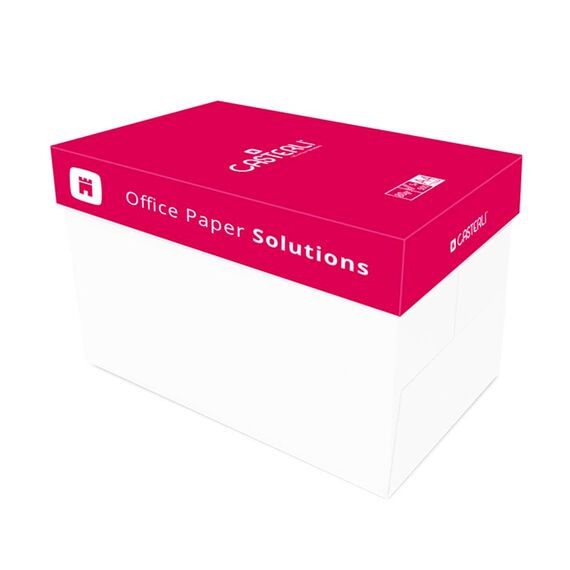 CASTERLI - 81500-5 A4-Blätter, 2500 weiße Blätter, A4-Papier, A4, 80 g Papier, extra weiß, Mehrzweck-Papier für A4-Drucker 80 g/m² (A4, 2500 Blatt)