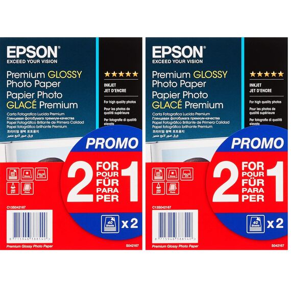 EPSON S042167 PR.GL.Pap.(2x40) (Packung mit 2)