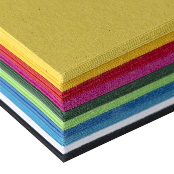 Landré 100 Blatt A4 buntes Ton-Papier, 160g/m², DIY- Material, 10 Farben