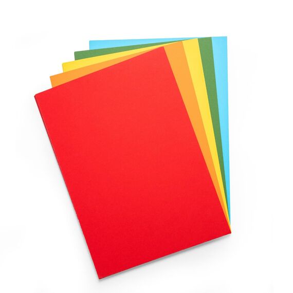 Hawksbill Card + Craft Bastelkarton, A4, 160 g/m², Regenbogenfarben, 100 Blatt, sortiert