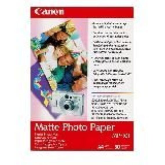 Canon Fotopapier MP-101 matt weiß - (DIN A4 50 Blatt) für Tintenstrahldrucker - PIXMA Drucker (170 g/qm), 242ZF37 (Packung mit 2)