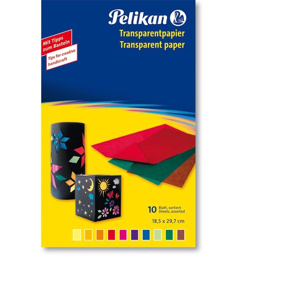 Pelikan 137943 - Transparentpapier, 10 Blatt (10, Transparentpapier | farbig)