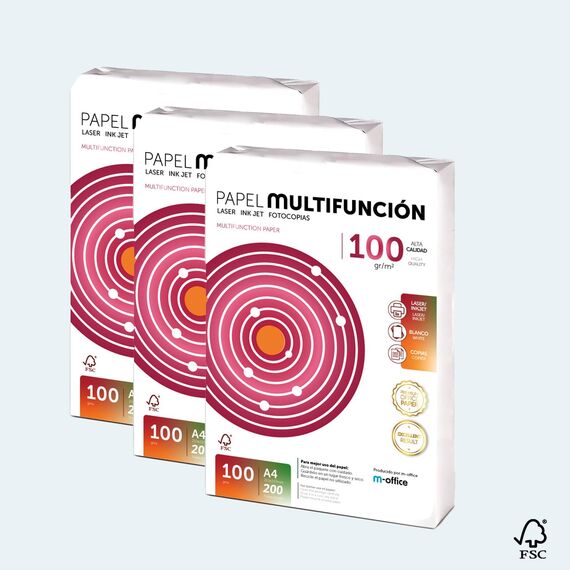 Folios A4, 100 g, 200 Blatt, Mehrzweckpapier, für Laser- und Inkjetdrucker, Kopierer, Fax, für Büro, Schulbedarf, Blattpaket, m-office (200 Blatt, 100 g)