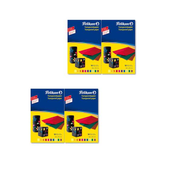 Pelikan 137943 - Transparentpapier, 10 Blatt (4, Transparentpapier | farbig)