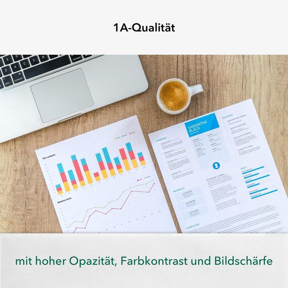 Premium Bewerbungspapier Super White A4, 100 g/m², 250 Blatt // in 1A-Qualität mit hoher Opazität, Farbkontrast und Bildschärfe // Produkt-Empfehlung von ''Mario Lemani'' (Packung mit 2)