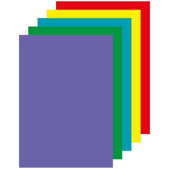 APLI 15279 - farbig sortiertes Papier in leuchtenden Farben, A4, 80g, 100 Blatt