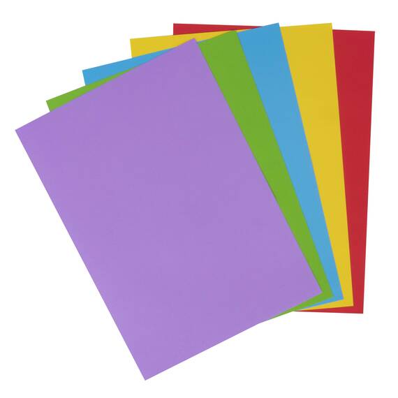 APLI 15279 - farbig sortiertes Papier in leuchtenden Farben, A4, 80g, 100 Blatt