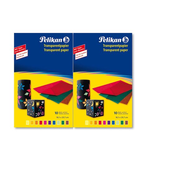 Pelikan 137943 - Transparentpapier, 10 Blatt (2, Transparentpapier | farbig)