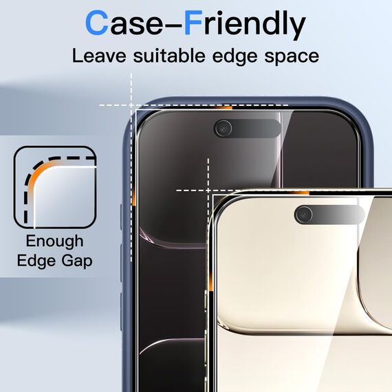 JETech Sichtschutz für iPhone Air mit Kameraschutz, Anti-Spy Gehärtete Glas Schutzfolie, Einfaches Installationswerkzeug, 2 Stück Jeweils