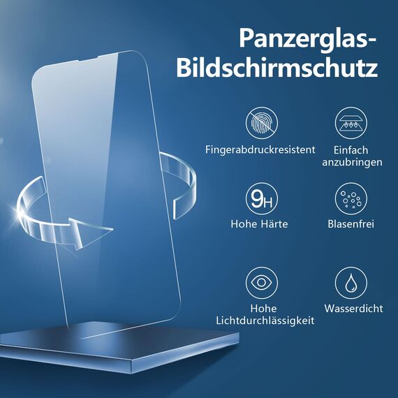NEW'C 3 Stück für iPhone 14,iPhone 13,iPhone 13 Pro für Panzerglas (6,1 Zoll), Frei von Kratzern, 9H Härte, HD Displayschutzfolie, 0.33mm Ultra-klar, Ultrabeständig