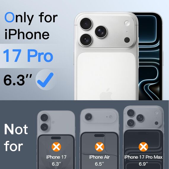 JETech Sichtschutz für iPhone 17 Pro 6,3 Zoll mit Kameraschutz, Anti-Spy Gehärtete Glas Schutzfolie, Einfaches Installationswerkzeug, 2 Stück Jeweils