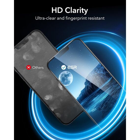 ESR für iPhone 17e/16e/14/13/13 Pro Panzerglas, Displayschutzfolie 3 Stück, gehärtete Glasfolie mit einfachem Befestigungswerkzeug 9H Härte Vollbildschirm Schutzfolie iPhone 17e/16e, HD klar kratzfest