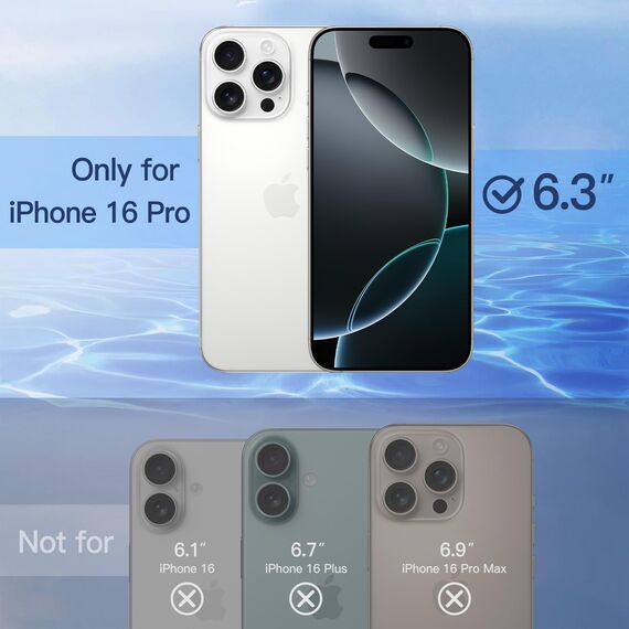 JETech Sichtschutz für iPhone 16 Pro 6,3 Zoll mit Kameraschutz, Anti-Spy Gehärtete Glas Schutzfolie, Einfaches Installationswerkzeug, 2 Stück Jeweils