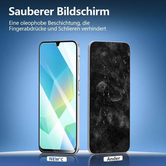 NEW'C 3 Stück für Samsung Galaxy A17 2025, Galaxy A16 5G, Galaxy A26 5G für Panzerglas, Frei von Kratzern, 9H Härte, HD Displayschutzfolie, 0.33mm Ultra-klar, Ultrabeständig
