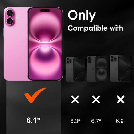 ivoler 3+3 Stück Panzer Schutz Glas für iPhone 16, 3 Stücke Schutzfolie Mit 3 Stück Kameraschutz und Positionierhilfe, 9H Härte, HD Klar, Anti-Kratz, Anti-Bläschen