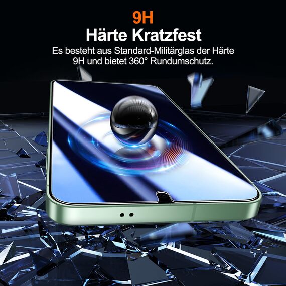 UniqueMe für Samsung Galaxy S25 für Panzerglas, 2 Stück Displayschutz und 2 Stück Kameraschutz, Bruchsichere Schutzfolie für Samsung S25, Leicht anzubringen, Keine Blasen, 9H-Härte, HD-Klar