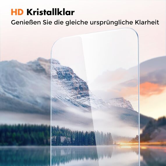 UNBREAKcable für iPhone 15 Panzer Schutz Glas [3er Pack], 9H Härte Schutzfolie, Einfache Installationshalterung Panzerfolie, Blasenfrei für Apple 6,1" Displayschutzfolie