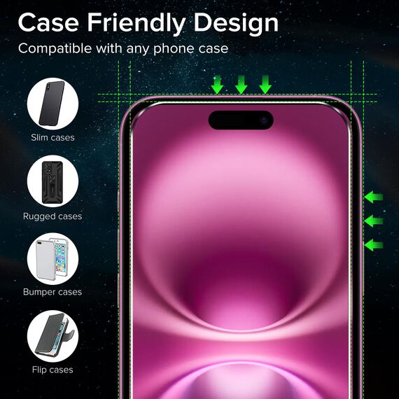 ivoler 3+3 Stück Panzer Schutz Glas für iPhone 16, 3 Stücke Schutzfolie Mit 3 Stück Kameraschutz und Positionierhilfe, 9H Härte, HD Klar, Anti-Kratz, Anti-Bläschen