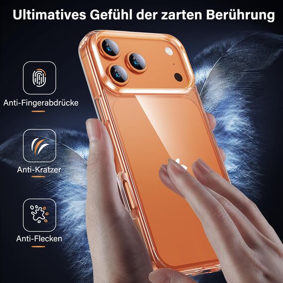 UniqueMe für iPhone 17 Pro Hülle - Handyhülle für iPhone 17 Pro Case, Rundumschutz Hülle Set Schutzhülle Cover, 1 Handyhülle & 2 Schutzfolie - Transparent