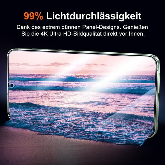 UniqueMe für Samsung Galaxy S25 für Panzerglas, 2 Stück Displayschutz und 2 Stück Kameraschutz, Bruchsichere Schutzfolie für Samsung S25, Leicht anzubringen, Keine Blasen, 9H-Härte, HD-Klar