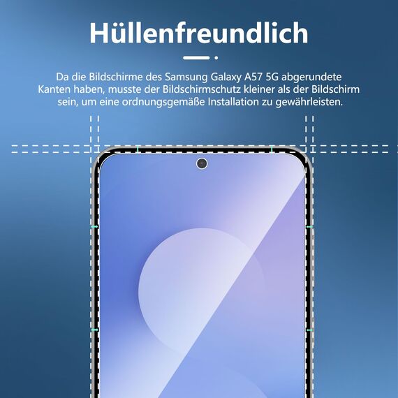 NEW'C 3 Stück für Samsung Galaxy A57 5G für Panzerglas, Frei von Kratzern, 9H Härte, HD Displayschutzfolie, 0.33mm Ultra-klar, Ultrabeständig