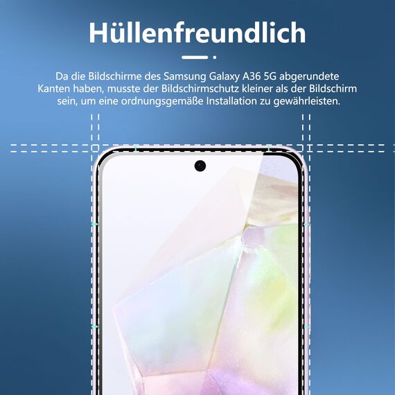 NEW'C 3 Stück für Samsung Galaxy A56 5G / A36 5G für Panzerglas, Frei von Kratzern, 9H Härte, HD Displayschutzfolie, 0.33mm Ultra-klar, Ultrabeständig folie