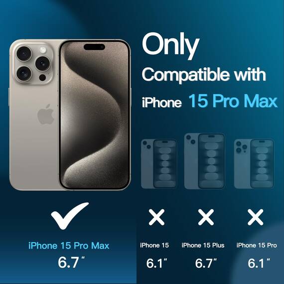 JETech Schutzfolie für iPhone 15 Pro Max 6,7 Zoll, Panzer Schutz Glas Folie Displayschutz mit Einfaches Installationswerkzeug, Hat Keinen Einfluss auf die Hülle, HD Klar, 3 Stück