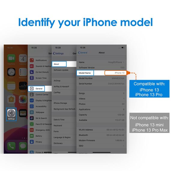 JETech Sichtschutz fur iPhone 17e (2026) / iPhone 16e / iPhone 13/13 Pro, Anti-Spähen Privatsphäre Schützen Folie Blickschutzfolie, 6,1 Zoll Display, 2 Stück