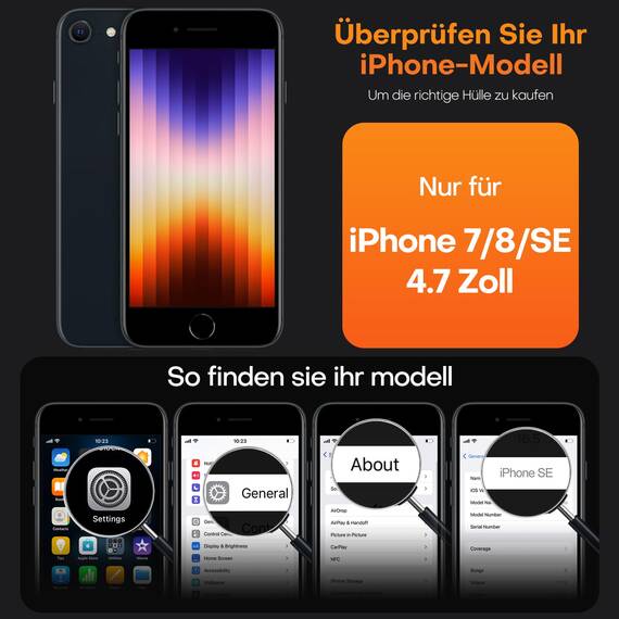 TAURI für iPhone 8/7, SE 3/2 (2022/2020) Hülle 4,7" mit Panzer Schutz Glas Folie, Kompatibel mit MagSafe, Schutz nach Militärstandard, [Anti-Vergilbung] Stoßfest Magnetisch Handyhülle - Durchsichtig