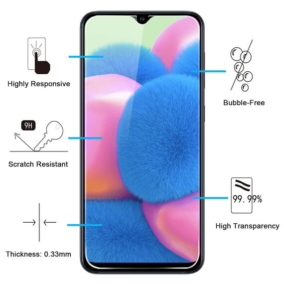 NEW'C 3 Stück für Samsung Galaxy A30s, Samsung Galaxy A40s für Panzerglas, Frei von Kratzern, 9H Härte, HD Displayschutzfolie, 0.33mm Ultra-klar, Ultrabeständig