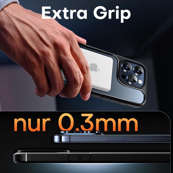 TAURI für iPhone 15 Pro Hülle 6,1" mit Panzer Schutz Glas Folie, Kompatibel mit MagSafe, Schutz nach Militärstandard, [Anti-Vergilbung] Stoßfest Magnetisch Handyhülle - Schwarz