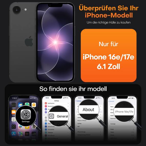 TAURI für iPhone 17e / iPhone 16e Hülle 6,1" mit Panzer Schutz Glas Folie, Kompatibel mit MagSafe, Schutz nach Militärstandard, [Anti-Vergilbung] Stoßfest Magnetisch Handyhülle - Matt Marineblau