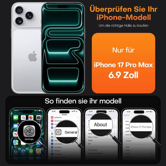 TAURI für iPhone 17 Pro Max Hülle 6,9" mit Panzer Schutz Glas Folie, Kompatibel mit MagSafe, Vollständiger Kameraschutz, Stoßfest Militärstandard Magnetisch Handyhülle - Grün