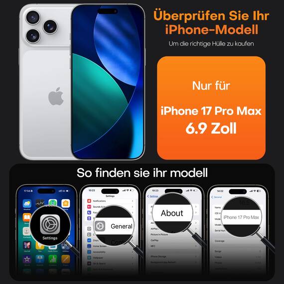 TAURI für iPhone 17 Pro Max Hülle 6,9" mit Panzer Schutz Glas Folie, Vollständiger Kameraschutz, [Anti-Vergilbung] Stoßfest Militärstandard Transparent Handyhülle - Matt Gebirgswaldgrün