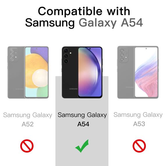 JETech Schutzfolie für Samsung Galaxy A54 5G 6,4 Zoll, 9H Panzer Schutz Glas Folie Displayschutz, Kratzfest, HD Klar, 3 Stück
