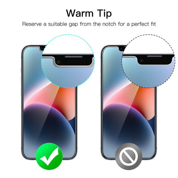 JETech Schutzfolie für iPhone 14 Plus 6,7 Zoll, Panzer Schutz Glas Folie Displayschutz, 3 Stück