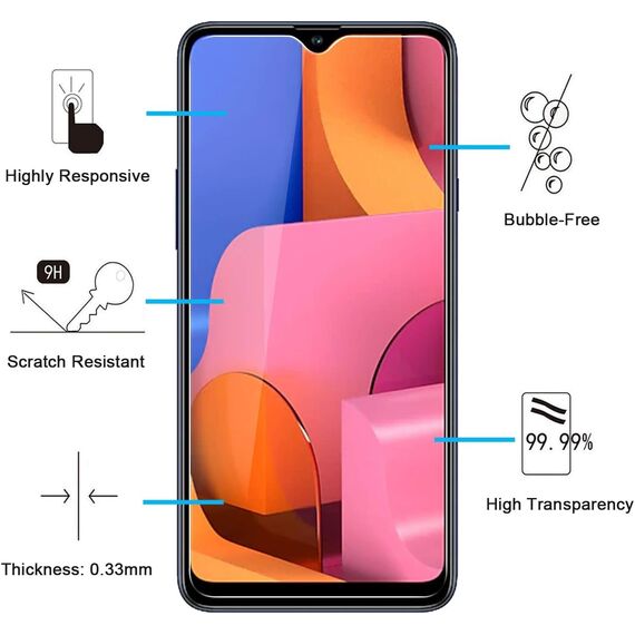 NEW'C 3 Stück für Samsung Galaxy A20S für Panzerglas, Frei von Kratzern, 9H Härte, HD Displayschutzfolie, 0.33mm Ultra-klar, Ultrabeständig