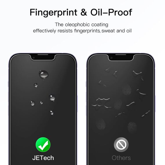 JETech Schutzfolie für iPhone 14 Plus 6,7 Zoll, Panzer Schutz Glas Folie Displayschutz, 3 Stück