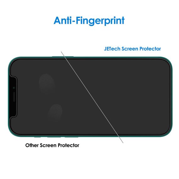 JETech Schutzfolie für iPhone 12 Pro Max 6,7 Zoll mit Kamera Schutz, Panzer Schutz Gehärtetes Glas Folie, 2 Stück Jeweils